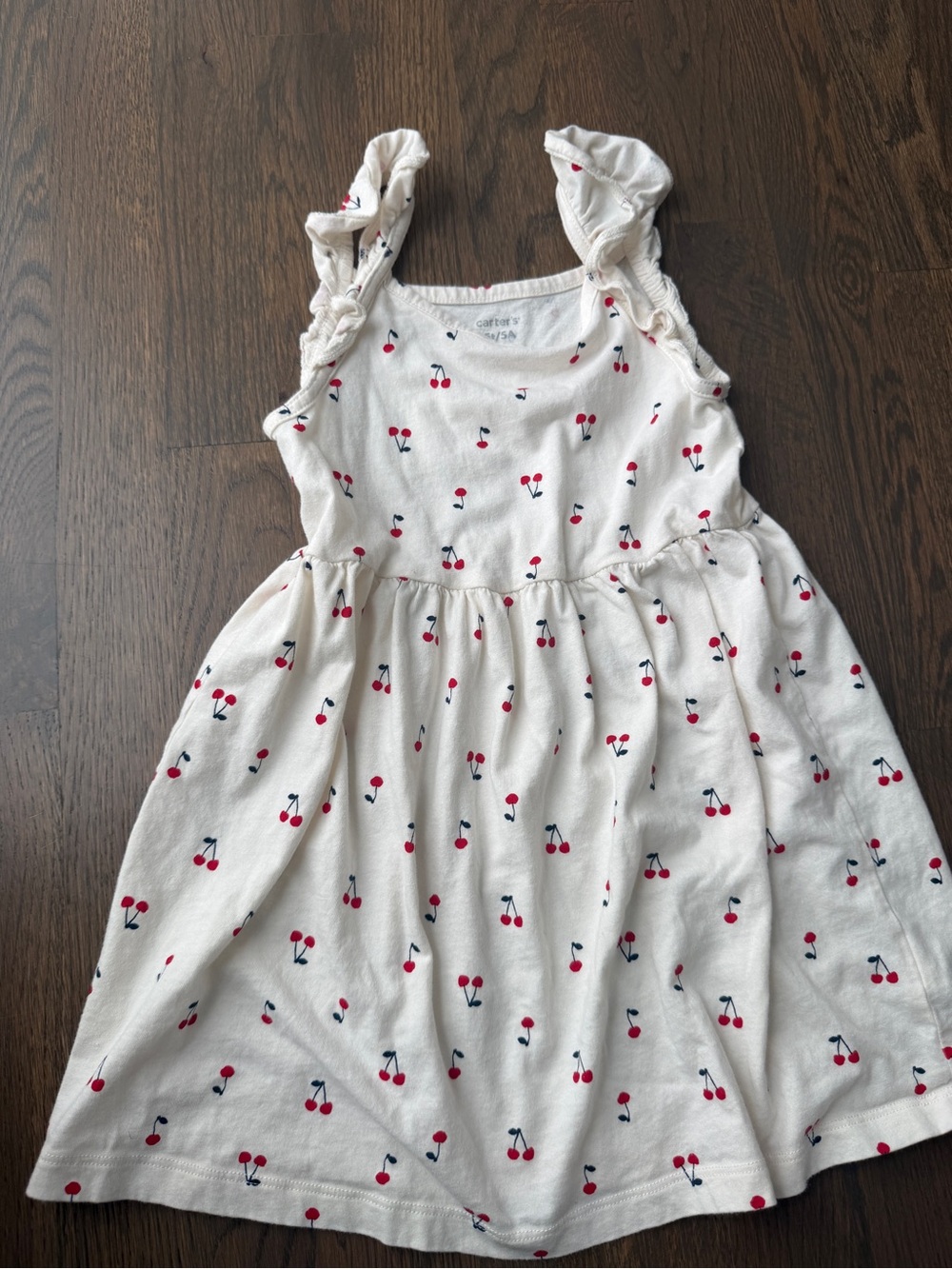 Carter's White Sundress with Red Cherry Print